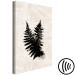 Canvas Print Black fern - two leaves in black on a bright, shabby background 134484 additionalThumb 6