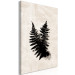 Canvas Print Black fern - two leaves in black on a bright, shabby background 134484 additionalThumb 2