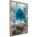 Wall Poster Sanctuary - abstract forest landscape with a turquoise tree in the center 134584 additionalThumb 12