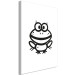 Canvas Print Little frog - drawing image of a smiling amphibian in black and white 135184 additionalThumb 2