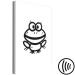 Canvas Print Little frog - drawing image of a smiling amphibian in black and white 135184 additionalThumb 6