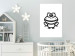 Canvas Print Little frog - drawing image of a smiling amphibian in black and white 135184 additionalThumb 3