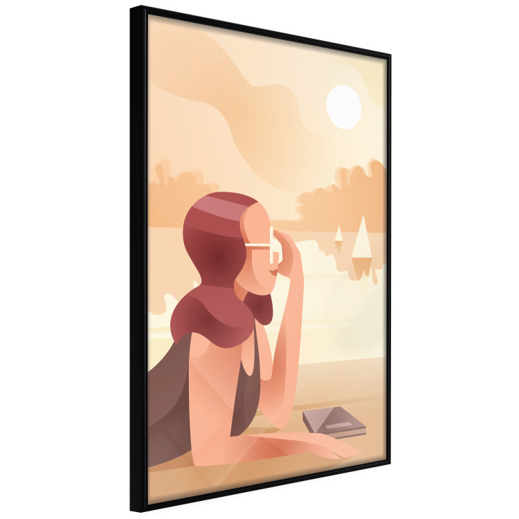 Poster Vacation Journal - warm summer composition with a woman on the beach 135884 additionalImage 4