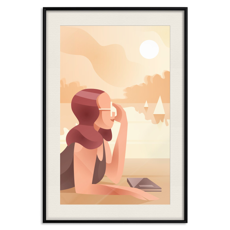 Poster Vacation Journal - warm summer composition with a woman on the beach 135884 additionalImage 21