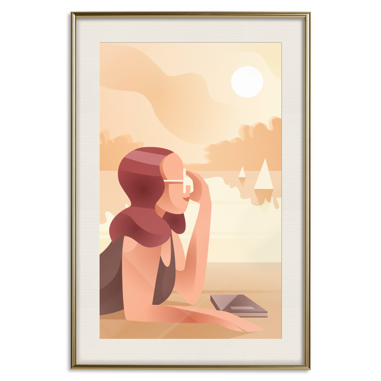Poster Vacation Journal - warm summer composition with a woman on the beach 135884 additionalImage 23