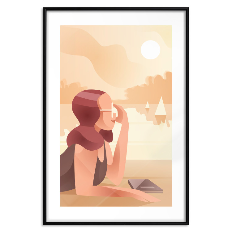 Poster Vacation Journal - warm summer composition with a woman on the beach 135884 additionalImage 20