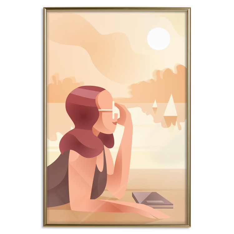Poster Vacation Journal - warm summer composition with a woman on the beach 135884 additionalImage 18