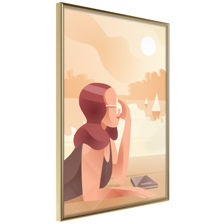 Poster Vacation Journal - warm summer composition with a woman on the beach 135884 additionalImage 8
