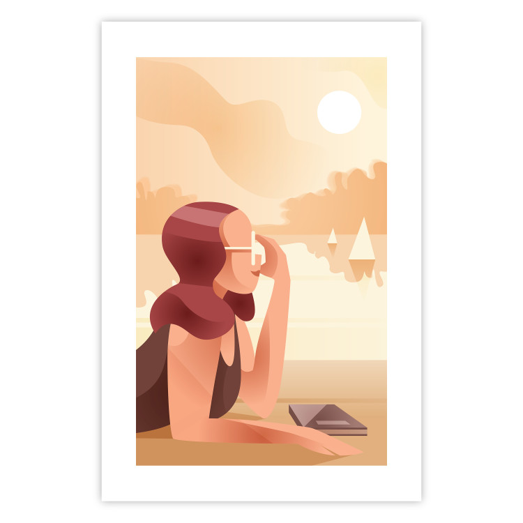 Poster Vacation Journal - warm summer composition with a woman on the beach 135884 additionalImage 20