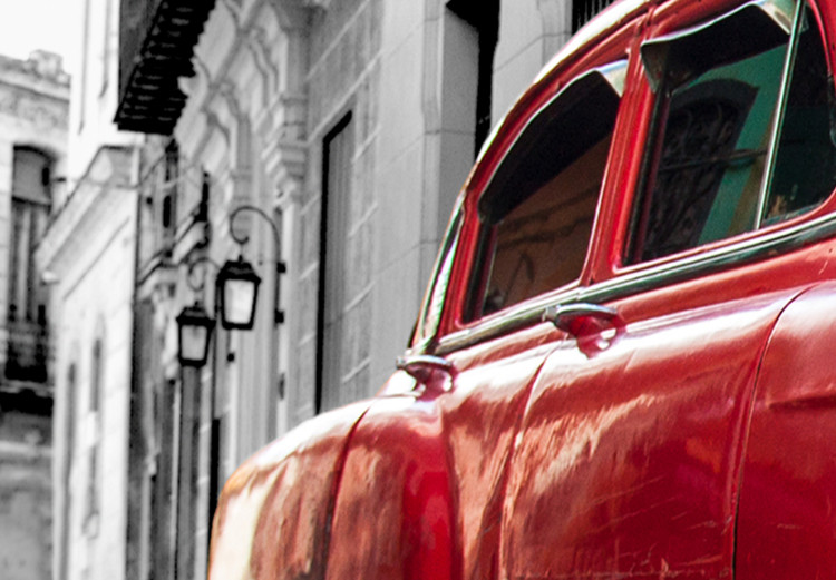 Large canvas print Cuban Classic Car (Red) [Large Format] 137584 additionalImage 6