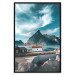Poster Cottage by the Bay - landscape of a small town against rocky mountains 138784 additionalThumb 16