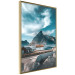Poster Cottage by the Bay - landscape of a small town against rocky mountains 138784 additionalThumb 4