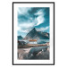 Poster Cottage by the Bay - landscape of a small town against rocky mountains 138784 additionalThumb 19