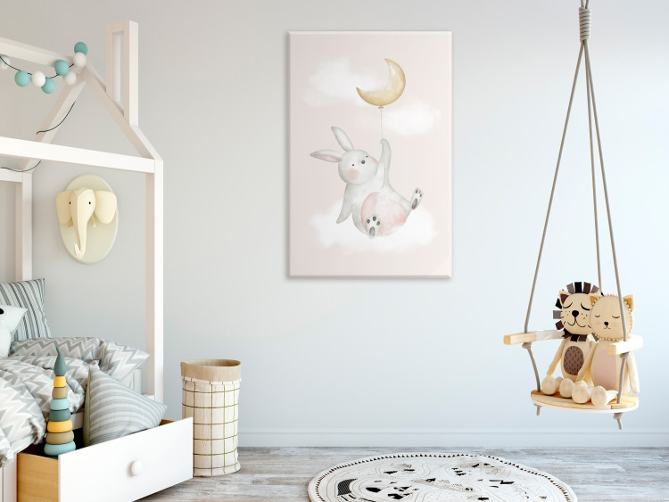 Canvas Bunny with Balloon (1-piece) Vertical - composition for children 143484 additionalImage 3