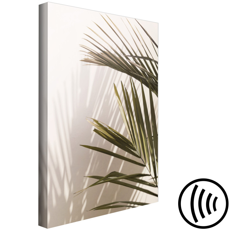 Canvas Palm Leaves (1-piece) - landscape with green plants on a light background 145284 additionalImage 6