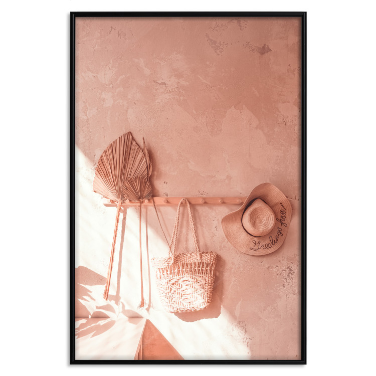 Poster Fan and Hat - Beach Items Hanging on the Wall 145484 additionalImage 18