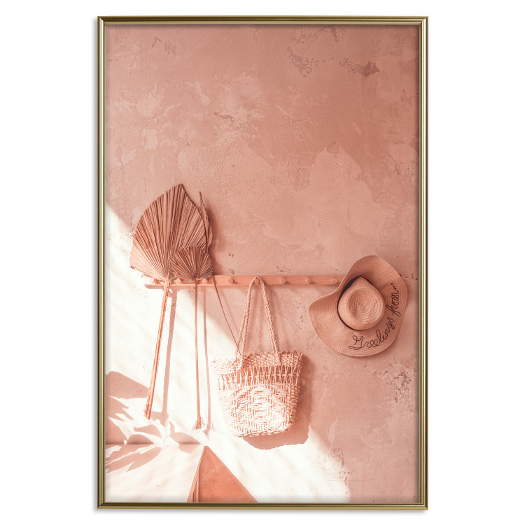 Poster Fan and Hat - Beach Items Hanging on the Wall 145484 additionalImage 27