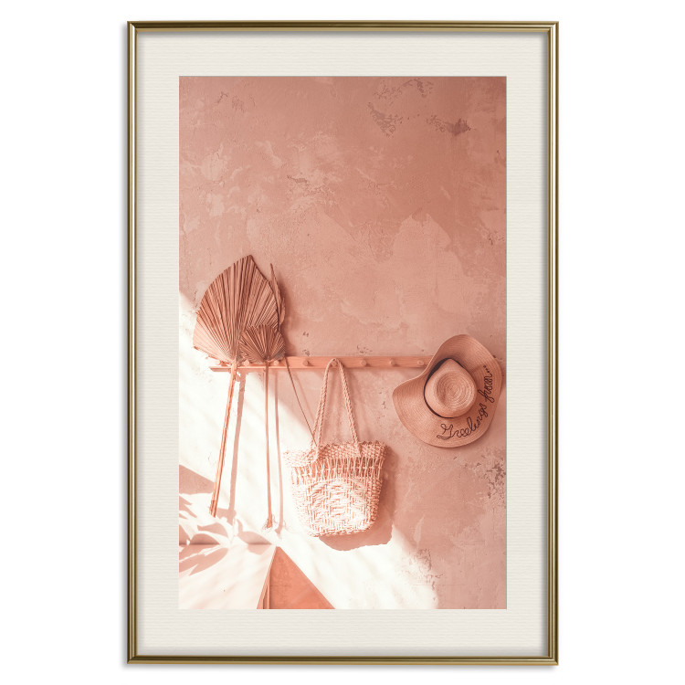 Poster Fan and Hat - Beach Items Hanging on the Wall 145484 additionalImage 26