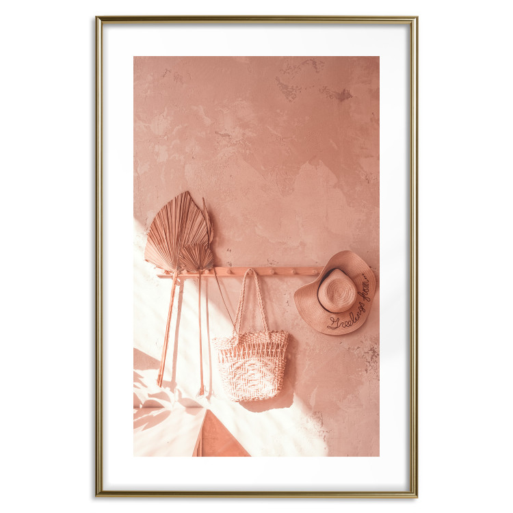 Poster Fan and Hat - Beach Items Hanging on the Wall 145484 additionalImage 25