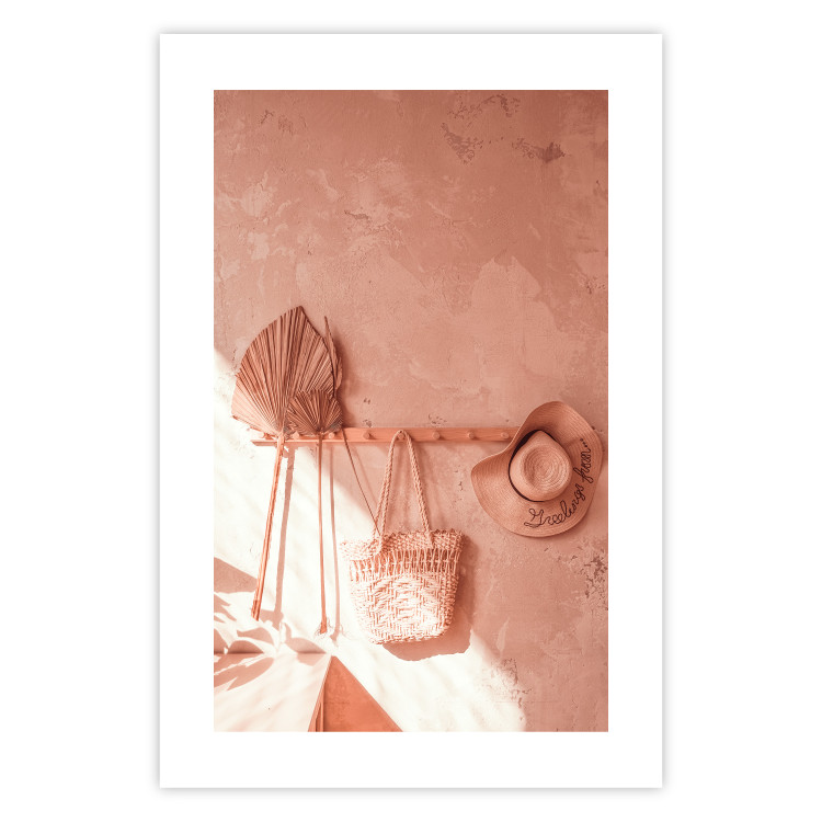 Poster Fan and Hat - Beach Items Hanging on the Wall 145484 additionalImage 13