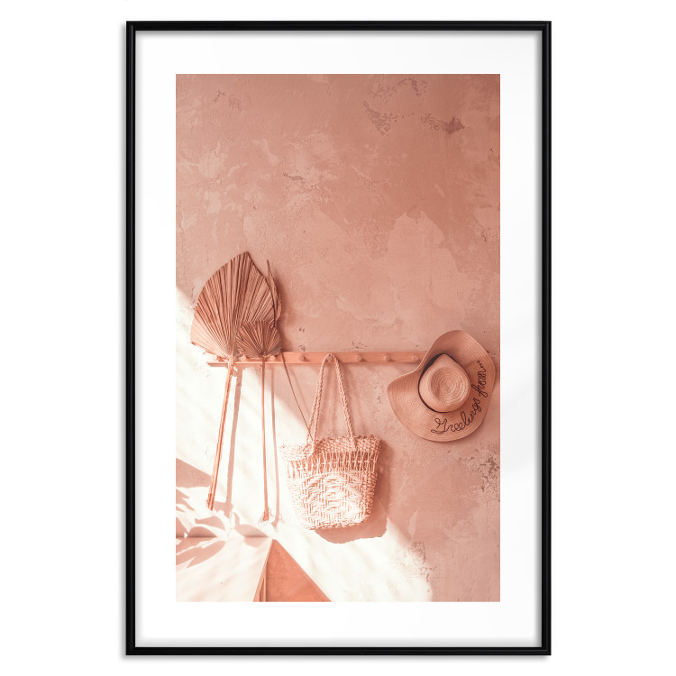 Poster Fan and Hat - Beach Items Hanging on the Wall 145484 additionalImage 23