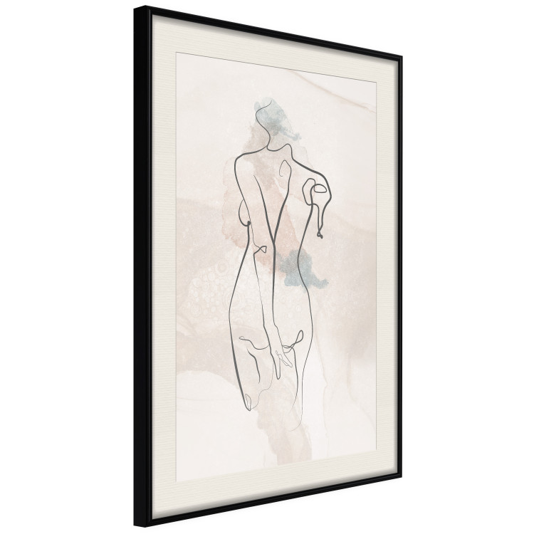 Wall Poster Standing in the Sun - Female Figure Drawn With Lines 146184 additionalImage 15