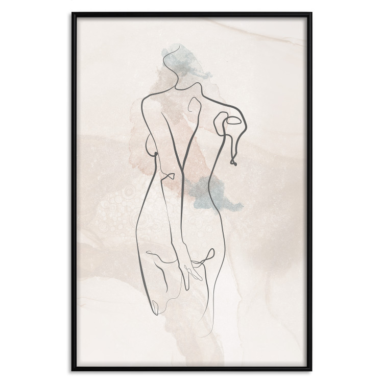Wall Poster Standing in the Sun - Female Figure Drawn With Lines 146184 additionalImage 22