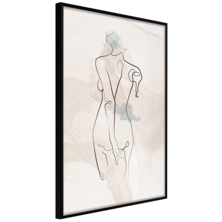 Wall Poster Standing in the Sun - Female Figure Drawn With Lines 146184 additionalImage 5