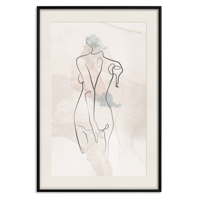 Wall Poster Standing in the Sun - Female Figure Drawn With Lines 146184 additionalImage 26