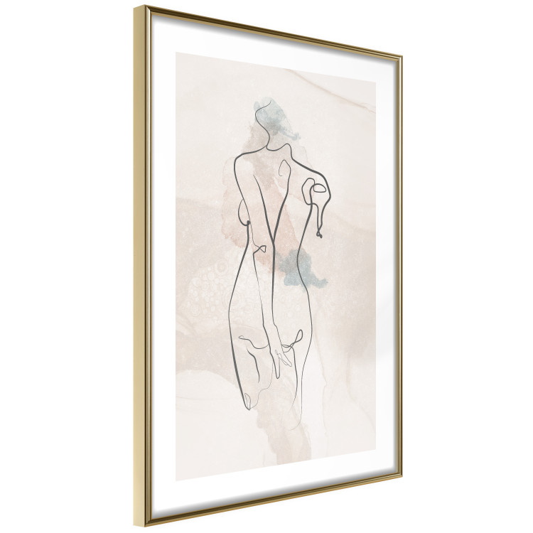 Wall Poster Standing in the Sun - Female Figure Drawn With Lines 146184 additionalImage 8