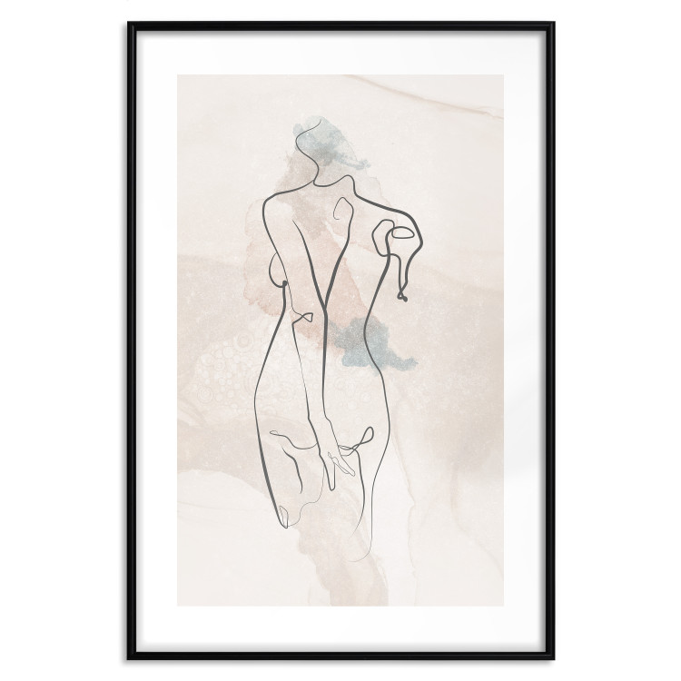 Wall Poster Standing in the Sun - Female Figure Drawn With Lines 146184 additionalImage 27