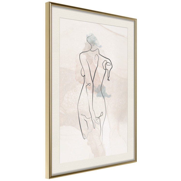 Wall Poster Standing in the Sun - Female Figure Drawn With Lines 146184 additionalImage 9