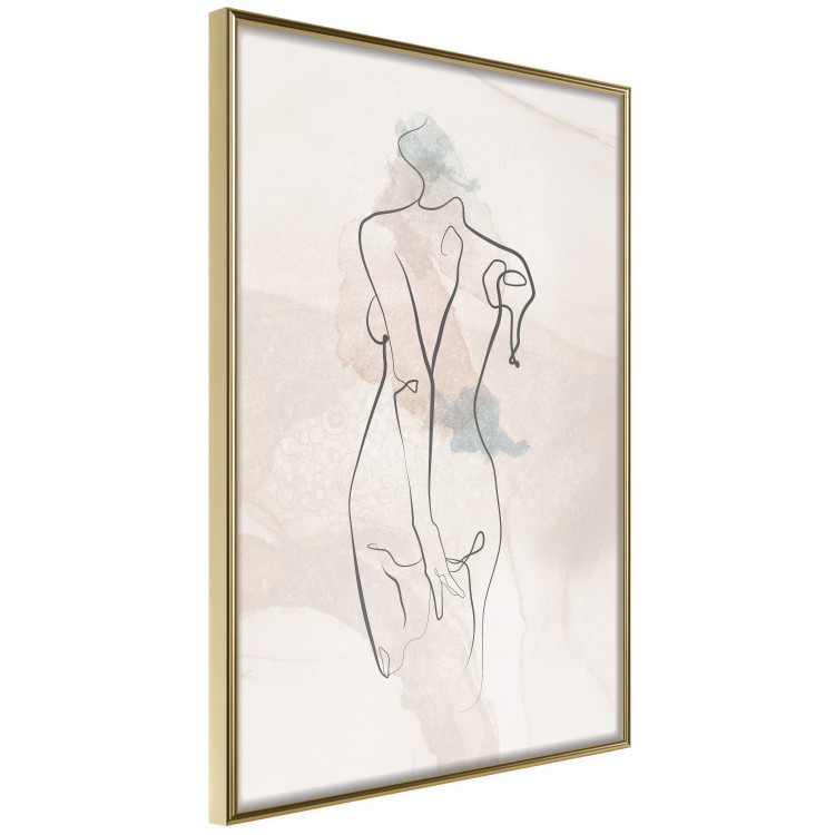 Wall Poster Standing in the Sun - Female Figure Drawn With Lines 146184 additionalImage 6