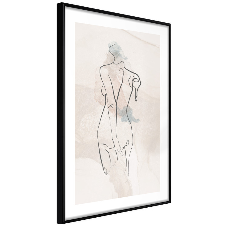 Wall Poster Standing in the Sun - Female Figure Drawn With Lines 146184 additionalImage 7