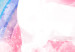 Round Canvas Magic World - Unicorn and Rainbow Against a Pink Sky 148684 additionalThumb 2