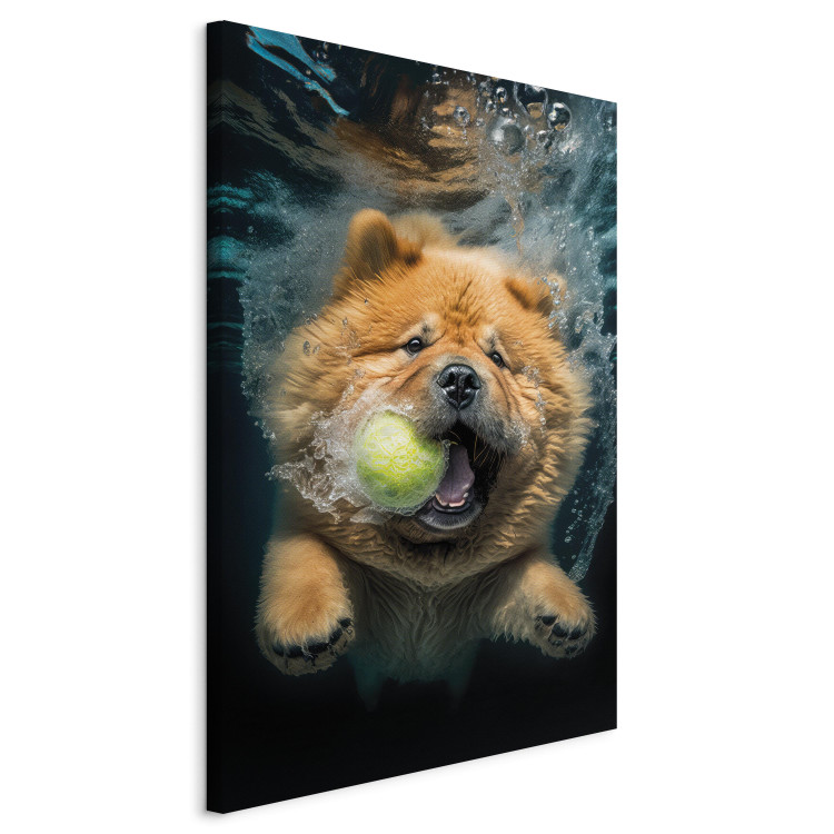 Canvas AI Dog Chow Chow - Floating Animal With a Ball in Its Mouth - Vertical 150184 additionalImage 2