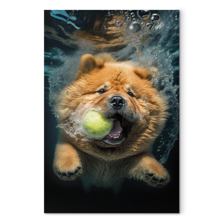 Canvas AI Dog Chow Chow - Floating Animal With a Ball in Its Mouth - Vertical 150184 additionalImage 7