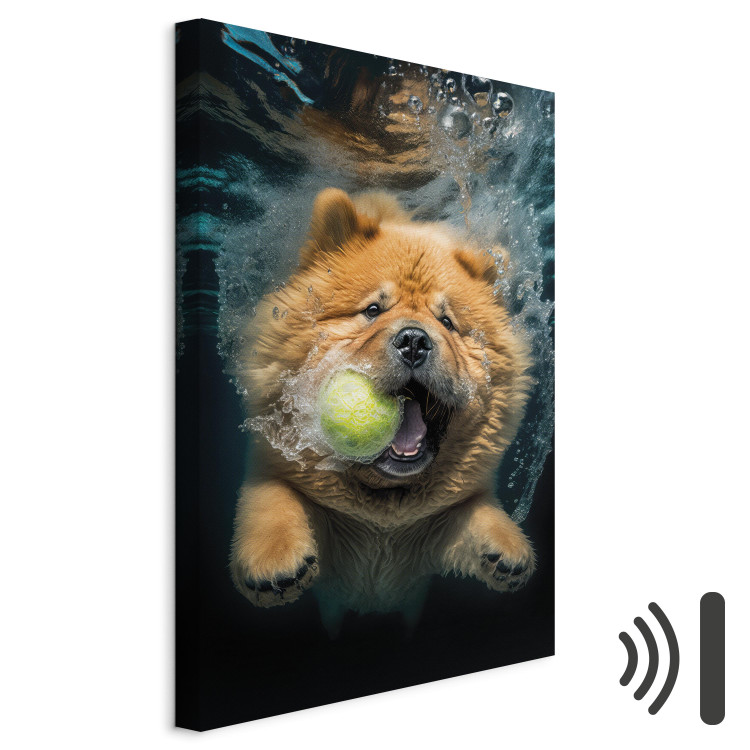 Canvas AI Dog Chow Chow - Floating Animal With a Ball in Its Mouth - Vertical 150184 additionalImage 8