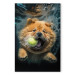 Canvas AI Dog Chow Chow - Floating Animal With a Ball in Its Mouth - Vertical 150184