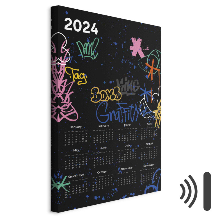 Canvas Print Calendar 2024 - Months Covered With Street Art Style Drawings 151884 additionalImage 8