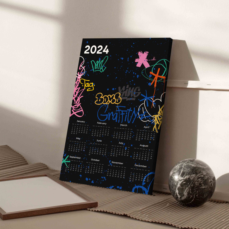 Canvas Print Calendar 2024 - Months Covered With Street Art Style Drawings 151884 additionalImage 11