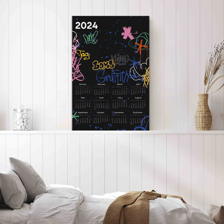 Canvas Print Calendar 2024 - Months Covered With Street Art Style Drawings 151884 additionalImage 9