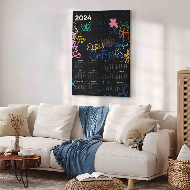 Canvas Print Calendar 2024 - Months Covered With Street Art Style Drawings 151884 additionalImage 10