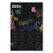 Canvas Print Calendar 2024 - Months Covered With Street Art Style Drawings 151884
