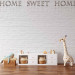 Photo Wallpaper Home Sweet Home - Beige Text with Shadow and Reflection on White Brick 60884 additionalThumb 8