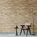 Photo Wallpaper Beige Elegance - Classic Background with Light Stone Texture Design 60984