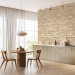 Photo Wallpaper Beige Elegance - Classic Background with Light Stone Texture Design 60984 additionalThumb 7