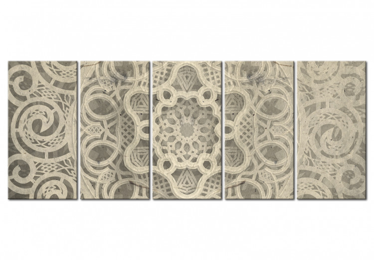 Canvas Print A piece of mandala - an ethnic pattern stylized as embroidery 104994