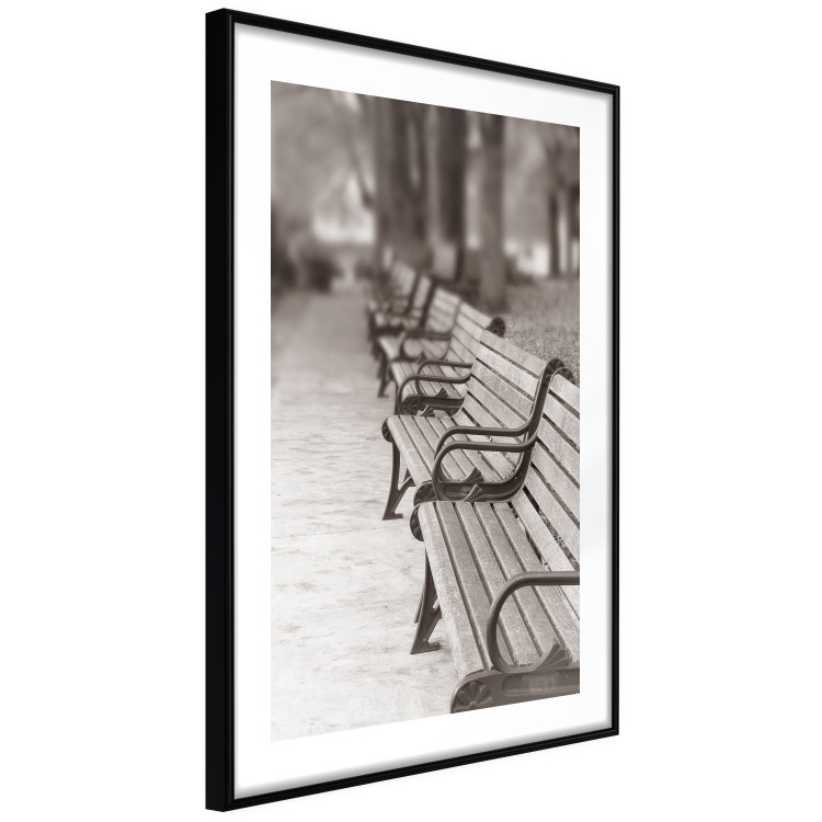 Poster Park Benches - autumnal scene straight from a park stroll in Paris 116694 additionalImage 11