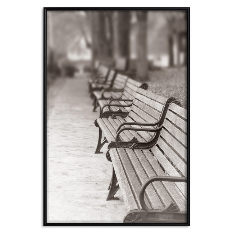 Poster Park Benches - autumnal scene straight from a park stroll in Paris 116694 additionalImage 18